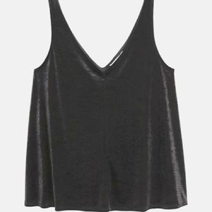 ⭐H&M | Women's Velvet Cropped Tank Top Black